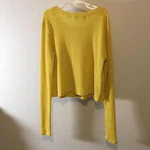 Audrey 3+1 Tops - Mustard colored long sleeved crop top Audrey 3+1 Tops - Mustard colored long sleeved crop top